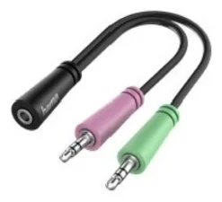 Adattatore audio Hama 00200351 Headset Black