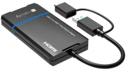 Adattatore video Techly 623639 IADAP USBCA 2HDMI Black