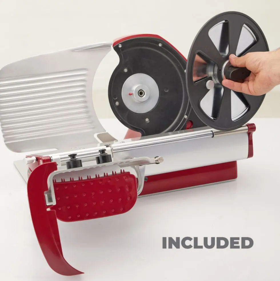 Affettatrice berkel home line 200 plus rossa con estrattore lama incluso