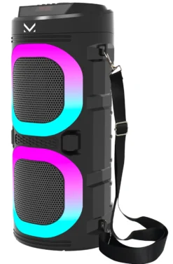 Altoparlante Party Majestic Fire 9 BK Bluetooth con luci LED e microfono 160W