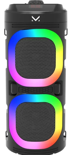 Altoparlante Party Majestic Fire 9 BK Bluetooth con luci LED e microfono 160W