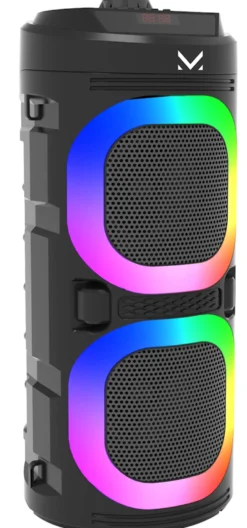 Altoparlante Party Majestic Fire 9 BK Bluetooth con luci LED e microfono 160W