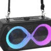 Altoparlante portatile Majestic Fire 39 BK con luci LED e tracolla