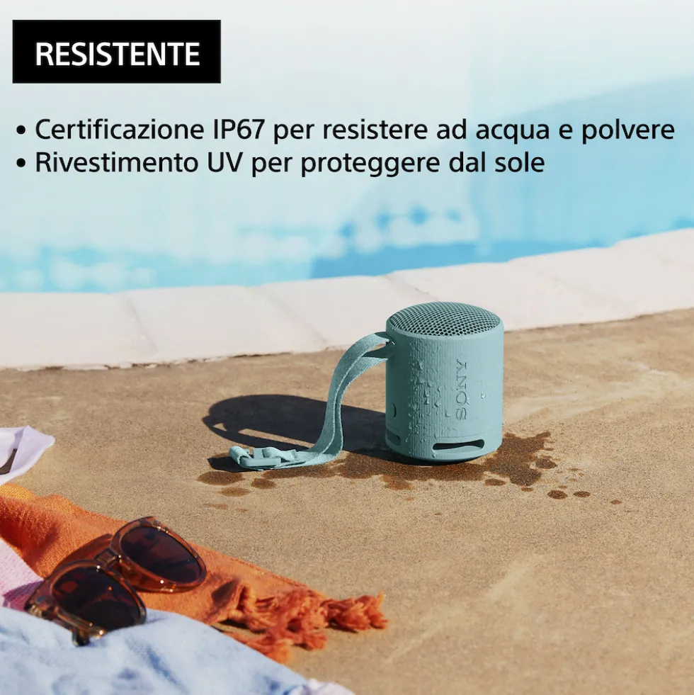 Altoparlante portatile Sony SRSXB100L.CE7 Bluetooth con Extra Bass