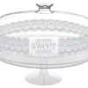 Alzata Cosmoplast 1396 HOME SWEET HOME con coperchio dolci