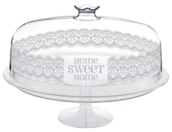 Alzata Cosmoplast 1396 HOME SWEET HOME con coperchio dolci