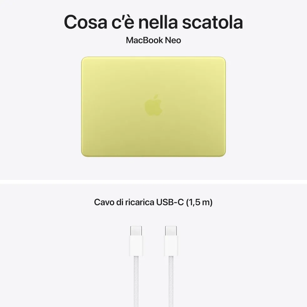 Apple Macbook Neo 13 A18 Pro 6 Core Cpu 5 Core Gpu 8Gb 256Gb Ssd Citrus