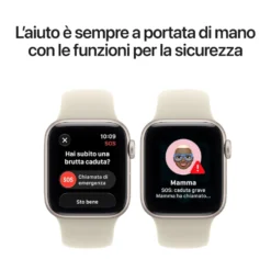 Apple Watch SE 3 GPS 40mm alluminio galassia con cinturino sport sabbia S/M
