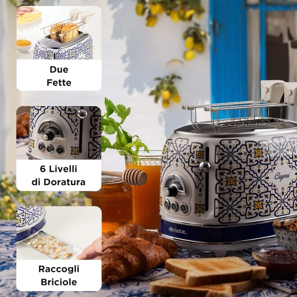 Ariete Tostapane 2Fette 810W 6Liv Con Pinze