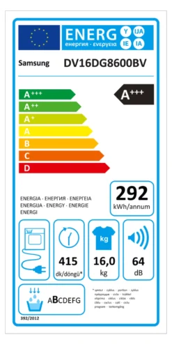 Asciugabiancheria Samsung SERIE 8000 DV16DG8600BVU3 AI Control Black