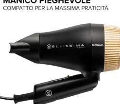 Asciugacapelli da viaggio Imetec B-Travel 1400W manico pieghevole