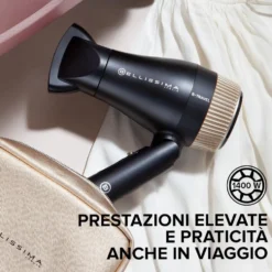 Asciugacapelli da viaggio Imetec B-Travel 1400W manico pieghevole