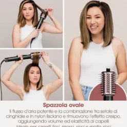 Asciugacapelli e styler 3 in 1 Shark Flexstyle HD424EU nero/oro rosa