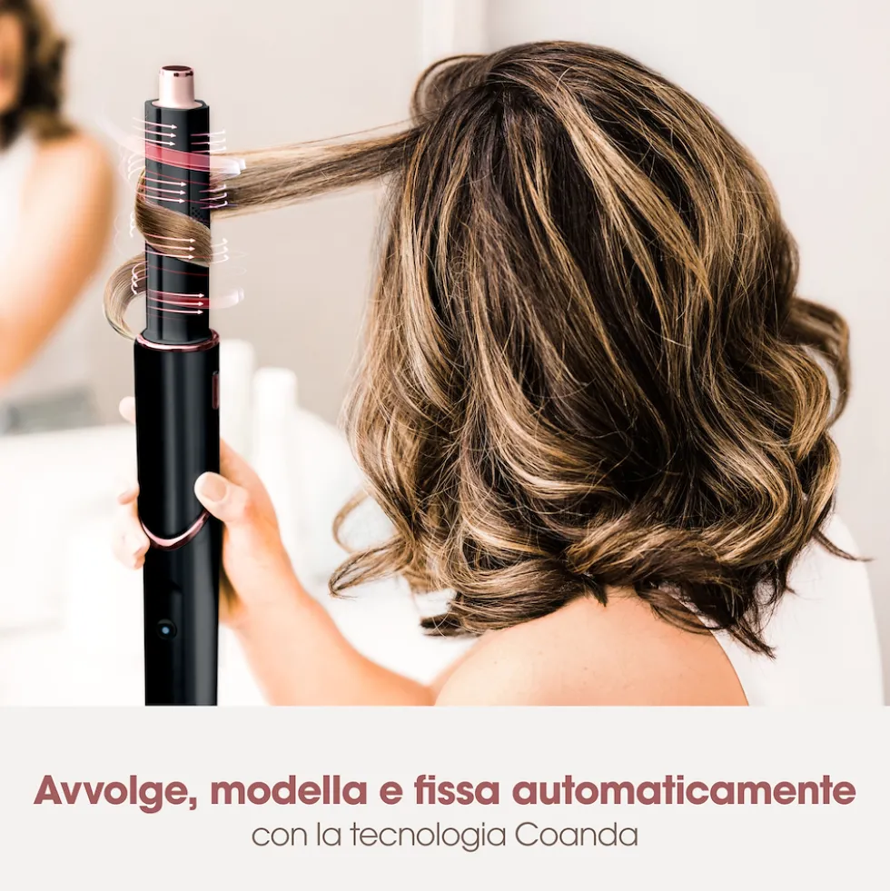 Asciugacapelli e styler 3 in 1 Shark Flexstyle HD424EU nero/oro rosa