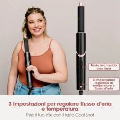 Asciugacapelli e styler 3 in 1 Shark Flexstyle HD424EU nero/oro rosa