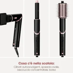 Asciugacapelli e styler 3 in 1 Shark Flexstyle HD424EU nero/oro rosa