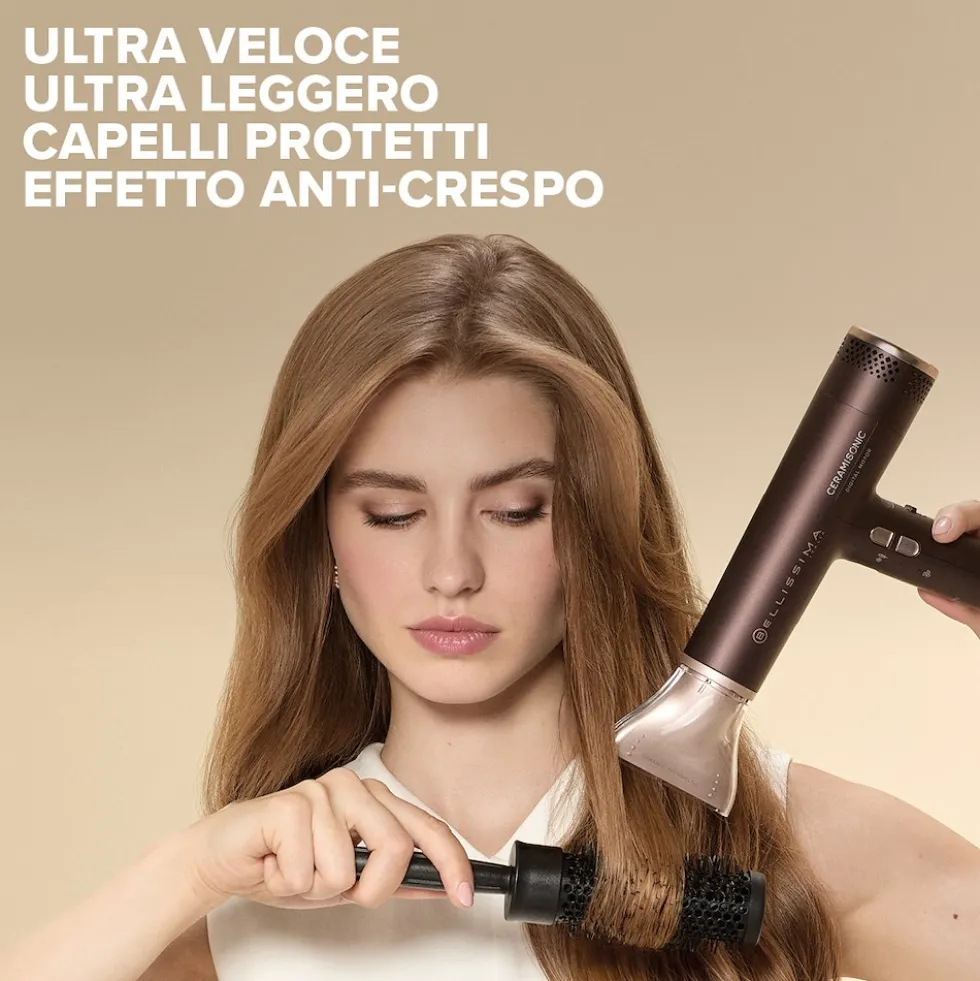 Asciugacapelli Imetec Bellissima Ceramisonic 1700W con ionizzatore