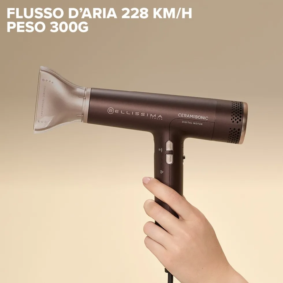 Asciugacapelli Imetec Bellissima Ceramisonic 1700W con ionizzatore
