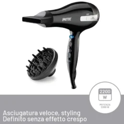 Asciugacapelli Imetec K7 2000, 2200W con tecnologia ionica