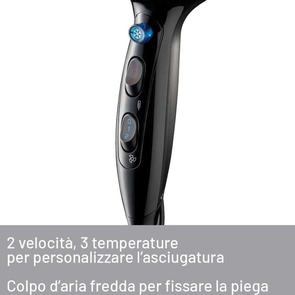 Asciugacapelli Imetec K7 2000, 2200W con tecnologia ionica