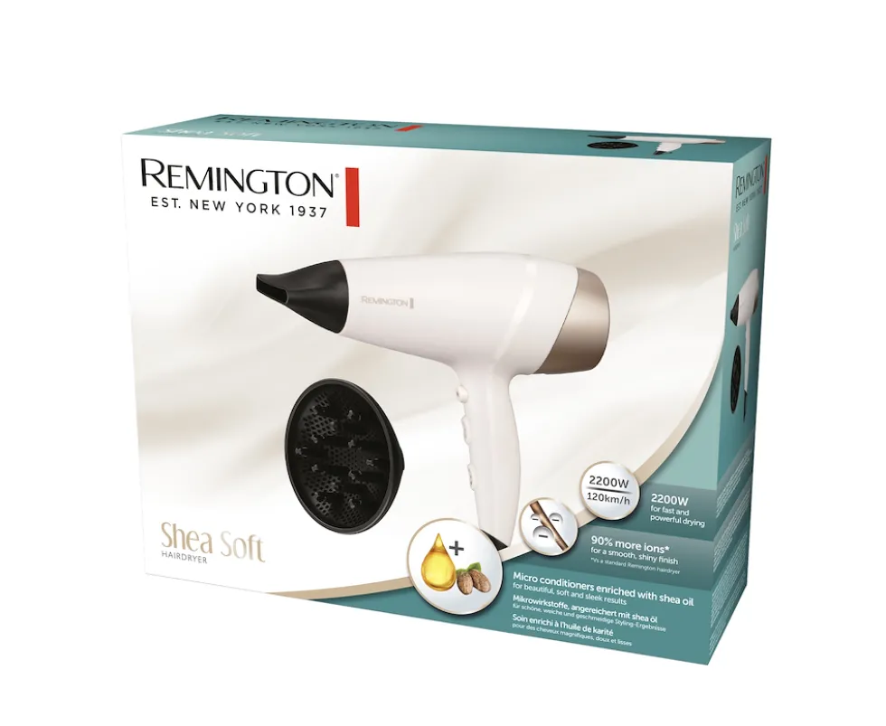 Asciugacapelli Remington D4740 Shea Soft 2200W con Ioni