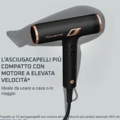 Asciugacapelli Rowenta Nano HY8310F0 con diffusore e tecnologia ionica