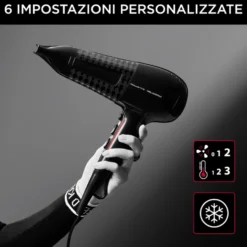 Asciugacapelli Rowenta Powerline x KARL LAGERFELD CV591L con tecnologia ionica