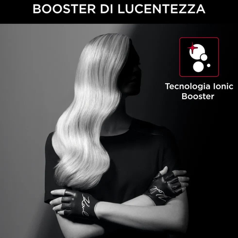 Asciugacapelli Rowenta Powerline x KARL LAGERFELD CV591L con tecnologia ionica