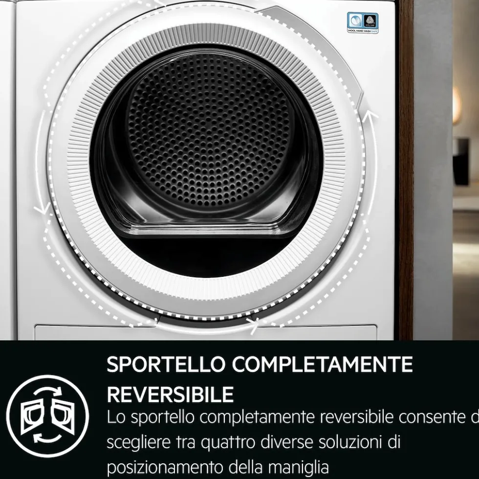 Asciugatrice AEG Serie 8000 TR8HDBG9B con pompa di calore e funzione vapore