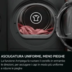 Asciugatrice a pompa di calore AEG Serie 7000 TR7HG18C con tecnologia SensiDry