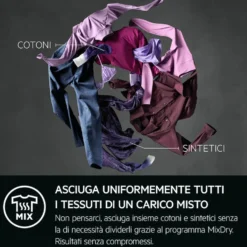 Asciugatrice a pompa di calore AEG 8 Kg TR8HGBG8B Made in Europe