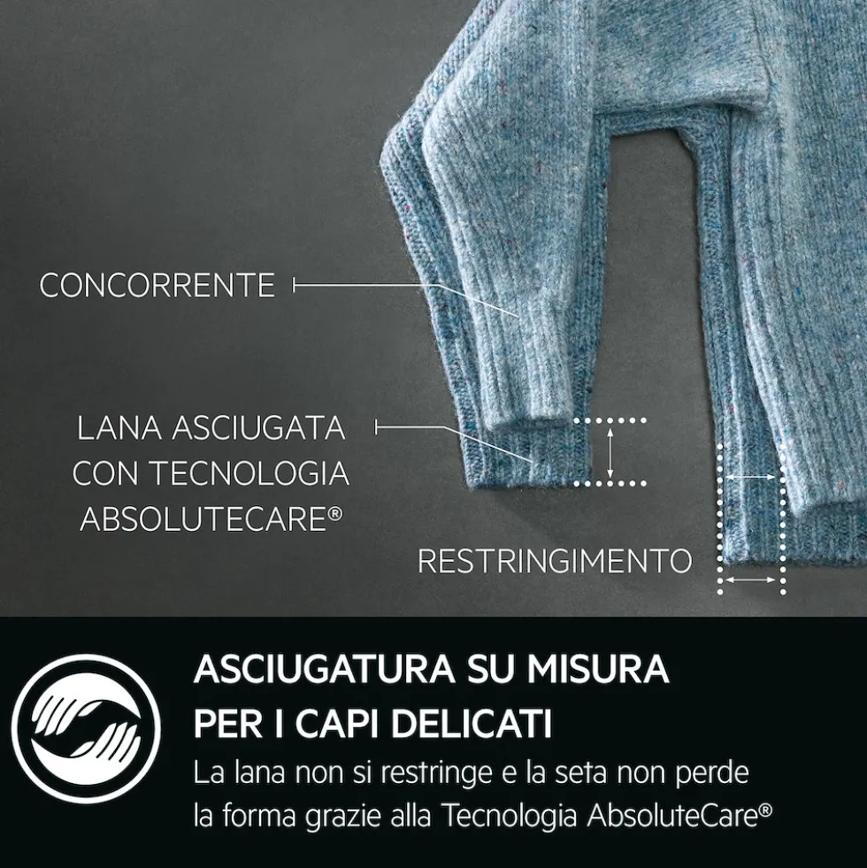 Asciugatrice a pompa di calore AEG 8 Kg TR8HGBG8B Made in Europe