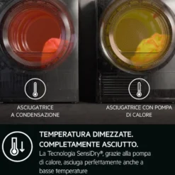 Asciugatrice a pompa di calore AEG 8 Kg TR8HGBG8B Made in Europe