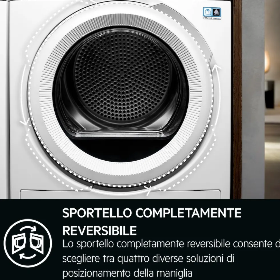 Asciugatrice a pompa di calore AEG 8 Kg TR8HGBG8B Made in Europe