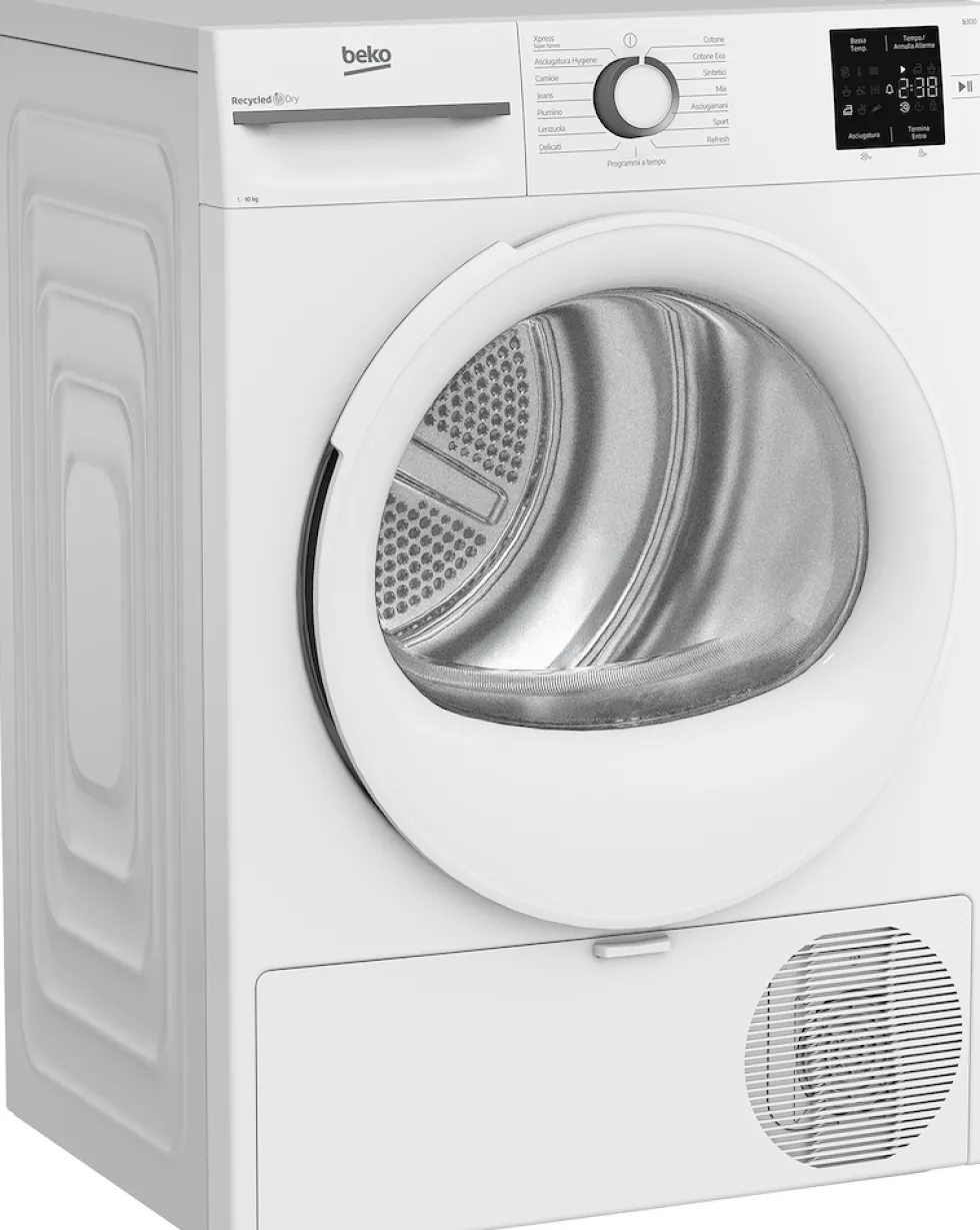 Asciugatrice Beko BMT103EW con pompa di calore e 10 kg di capacità