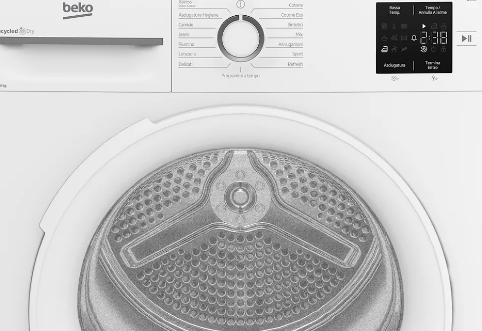 Asciugatrice Beko BMT103EW con pompa di calore e 10 kg di capacità