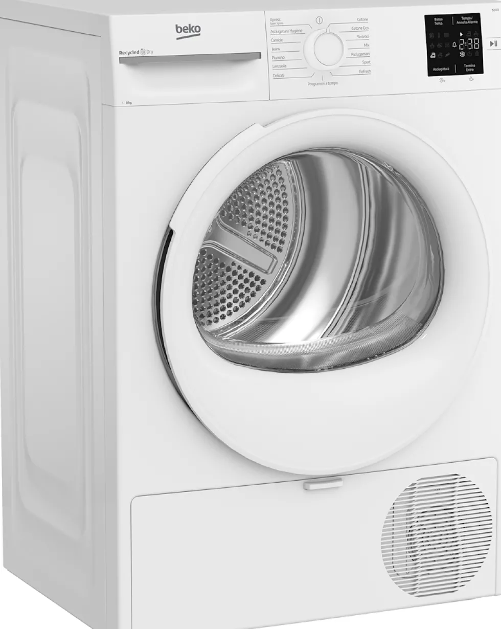 Asciugatrice Beko BMTR38W a pompa di calore 8kg Slim
