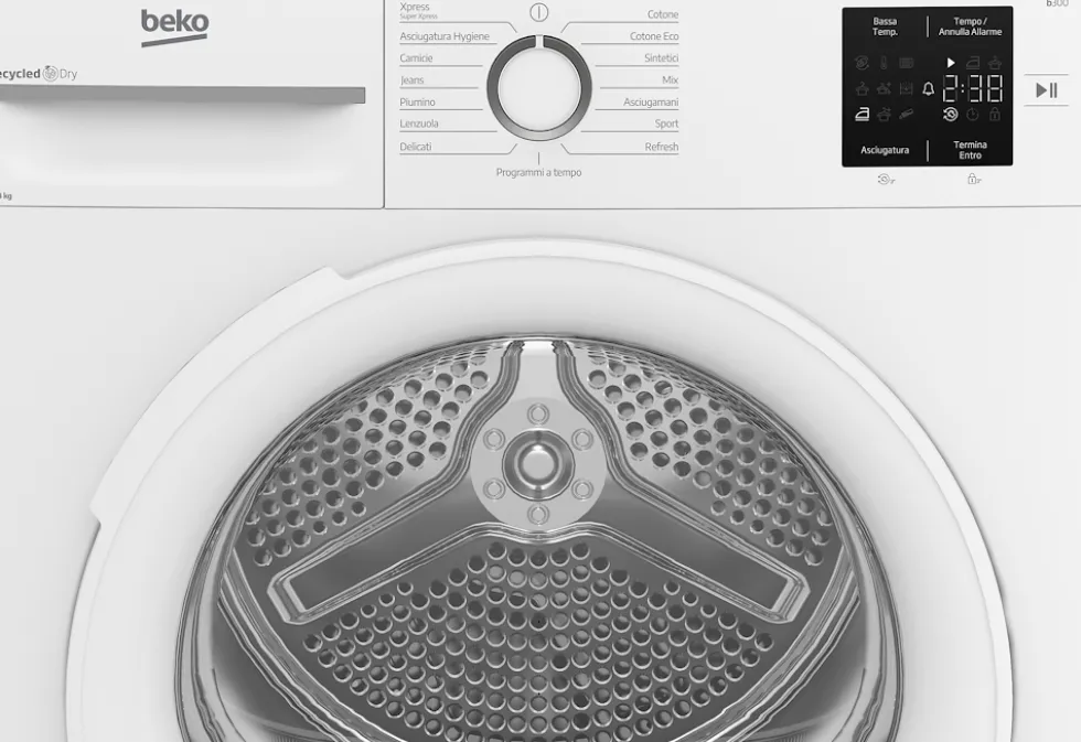 Asciugatrice Beko BMTR38W a pompa di calore 8kg Slim