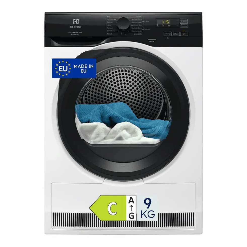 Asciugatrice Electrolux EW6H1ZBG9C a pompa di calore con 9kg