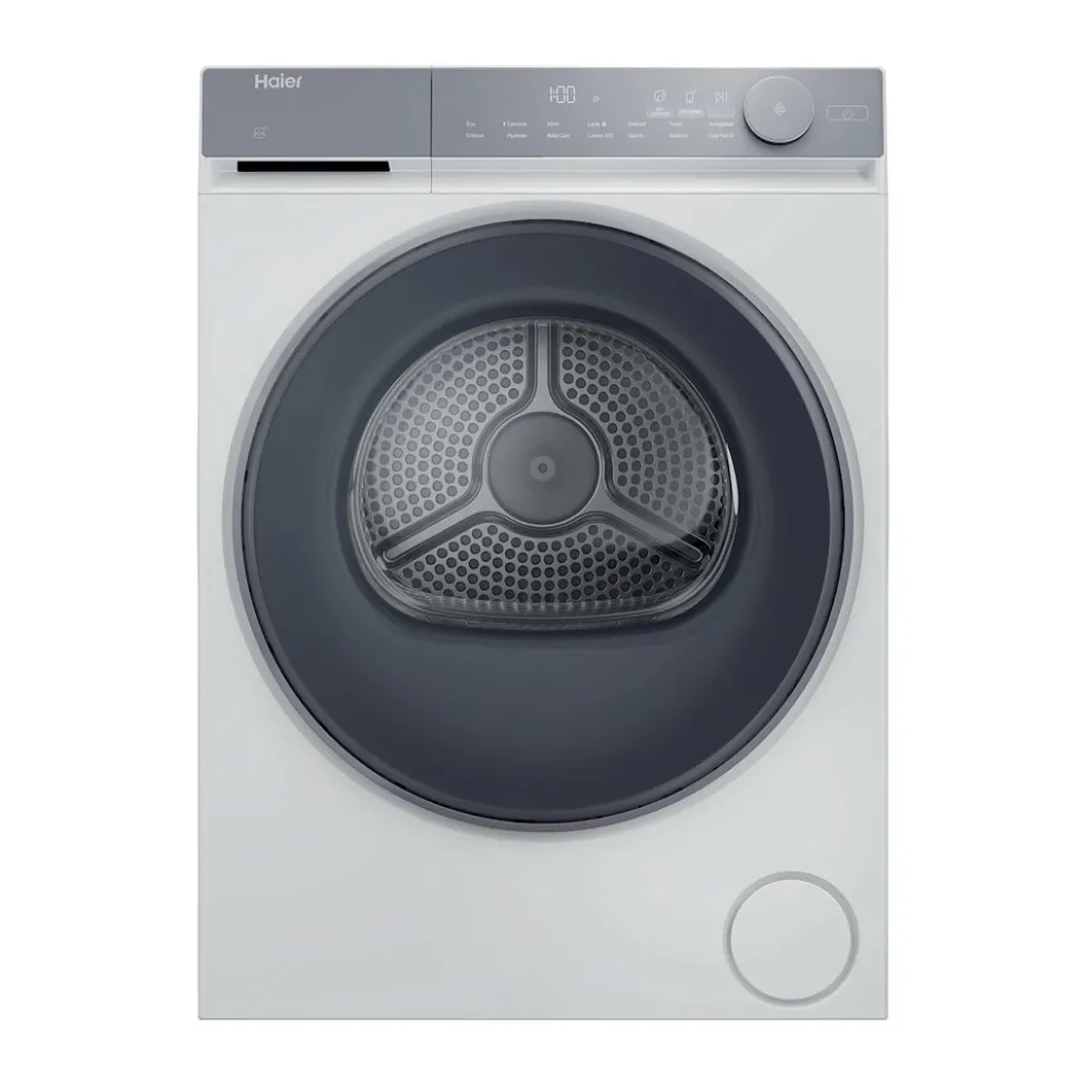 Asciugatrice Haier HD100C367U1 con 10 kg di capacità, tecnologia a pompa di calore e WiFi