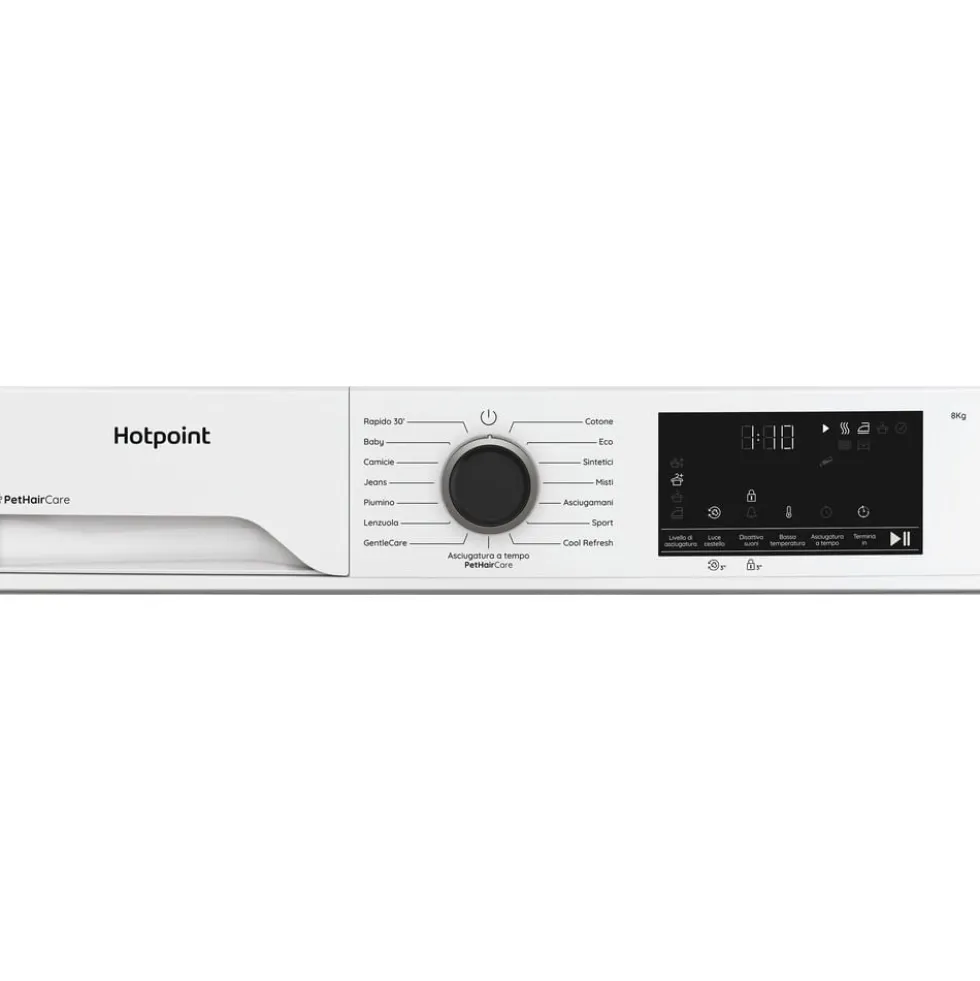 Asciugatrice Hotpoint Ariston HPT83DBSIT slim con capacità 8kg e PetHair Removal