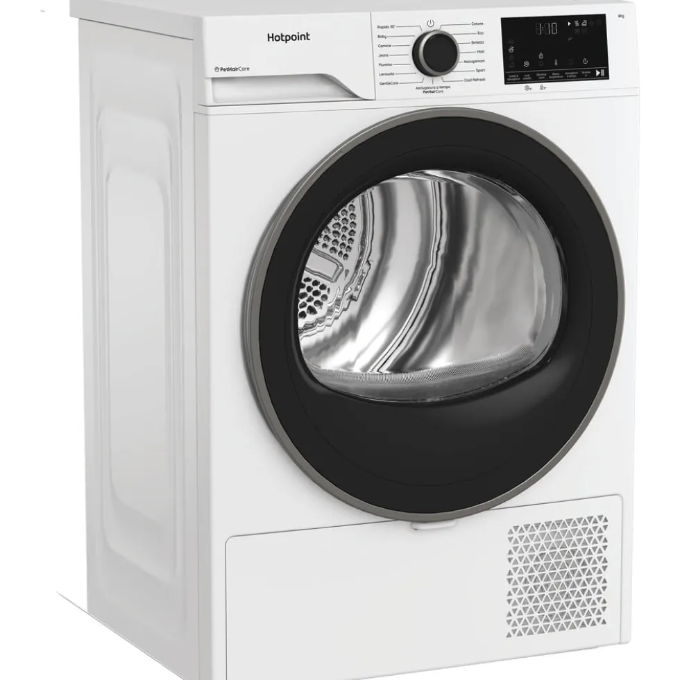 Asciugatrice Hotpoint Ariston HPT83DBSIT slim con capacità 8kg e PetHair Removal