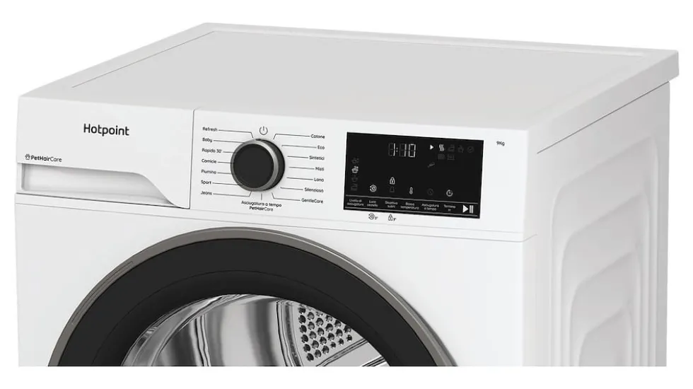 Asciugatrice Hotpoint Ariston HPT94DBSIT a pompa di calore con capacità 9kg