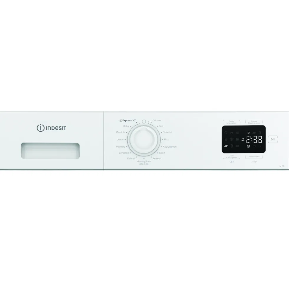 Asciugatrice Indesit CYD102DWWIT a pompa di calore con Display Digitale