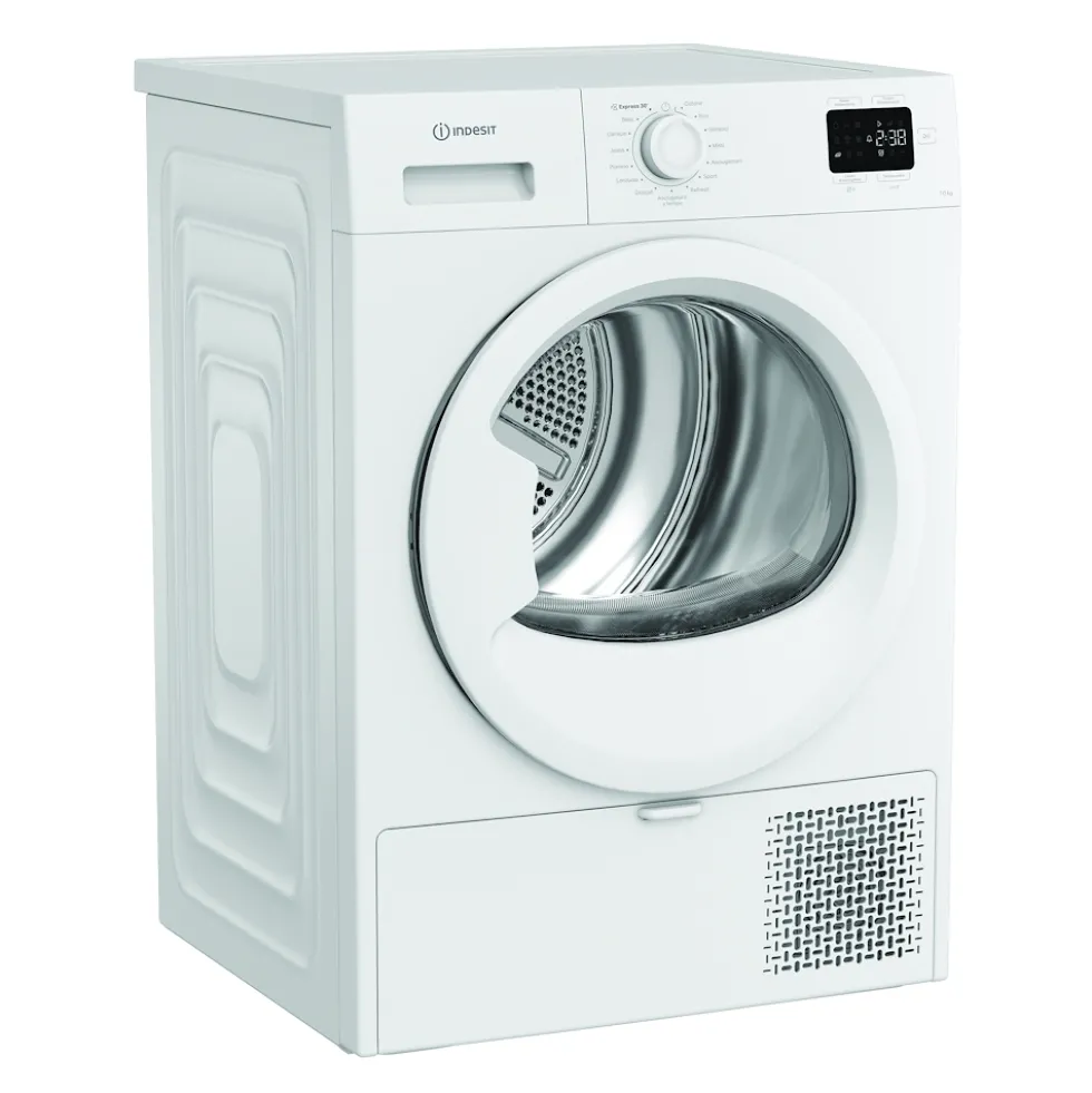 Asciugatrice Indesit CYD102DWWIT a pompa di calore con Display Digitale
