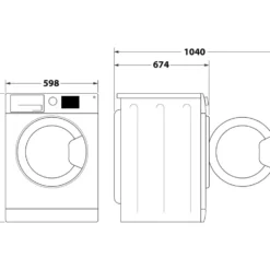 Asciugatrice Whirlpool CWD94MWBSIT a pompa di calore con 9kg e WiFi