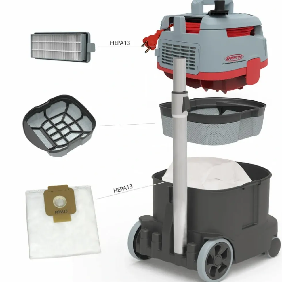 Aspirapolvere professionale potente Floory 700 W 11 litri