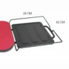 Asse da stiro 122 x 40 cm nero con copriasse bordeaux