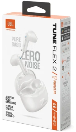 Auricolari microfono bluetooth Jbl JBLTFLEX2WHT TUNE Flex 2 Tws White