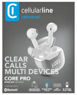 Auricolari microfono bluetooth Cellular Line BTCOREPROTWSW CORE PRO Tw